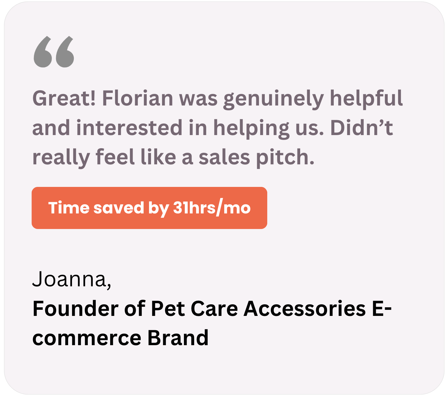Review by Joanna
